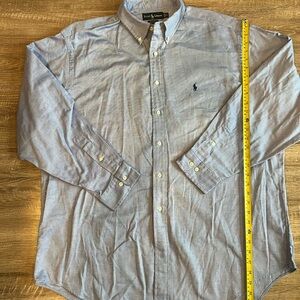 Ralph Lauren Yarmouth Button Down Shirt Light Blue 17.5 34/35